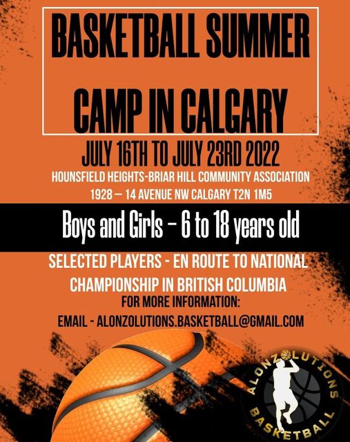 Basketball Summer Camp In Calgary – July 16th to July 23